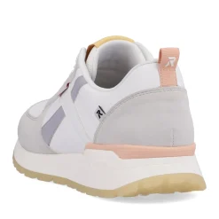 Fashion Rieker Damskie Tenisowki Niskie Swan-White Clay-Beige Pastel