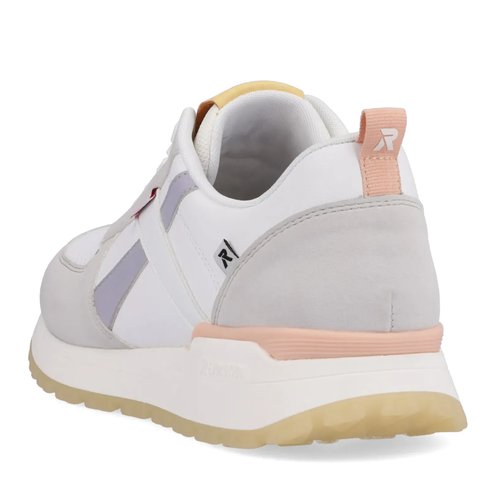 Fashion Rieker Damskie Tenisowki Niskie Swan-White Clay-Beige Pastel