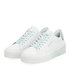 Online Rieker Damskie Tenisowki Low Crystal-White Light-Aqua