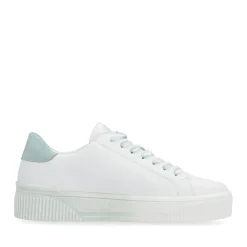 Online Rieker Damskie Tenisowki Low Crystal-White Light-Aqua