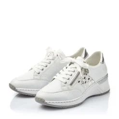 Discount Rieker Damskie Tenisowki Low Swan White
