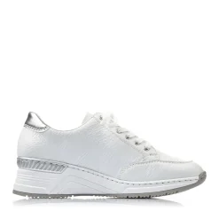 Discount Rieker Damskie Tenisowki Low Swan White
