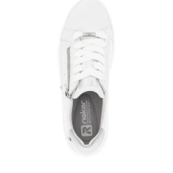 Clearance Rieker Damskie Tenisowki Low W Kolorze Jasnej Bieli
