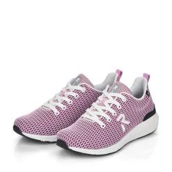 Fashion Rieker Damskie Tenisowki Niskie W Delikatnym Rozu