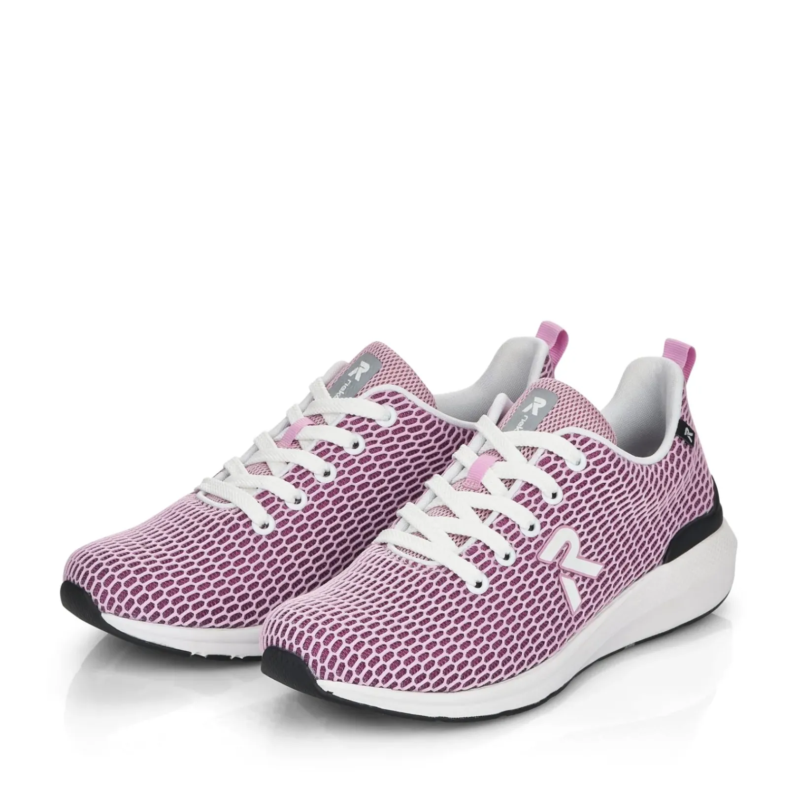Fashion Rieker Damskie Tenisowki Niskie W Delikatnym Rozu
