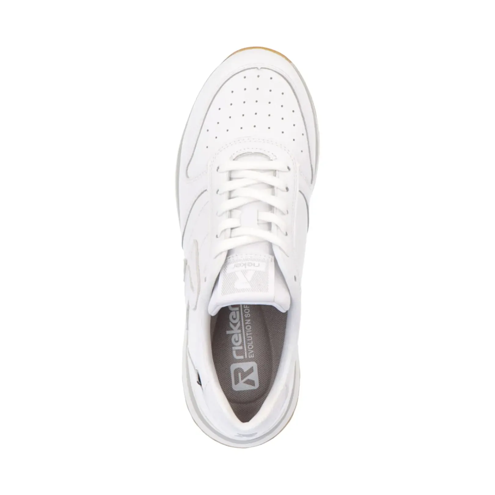 Clearance Rieker Damskie Tenisowki Low Frost White