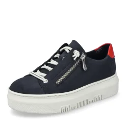 Online Rieker Damskie Tenisowki Low Steel Blue