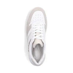 Best Rieker Damskie Tenisowki Low Swan White