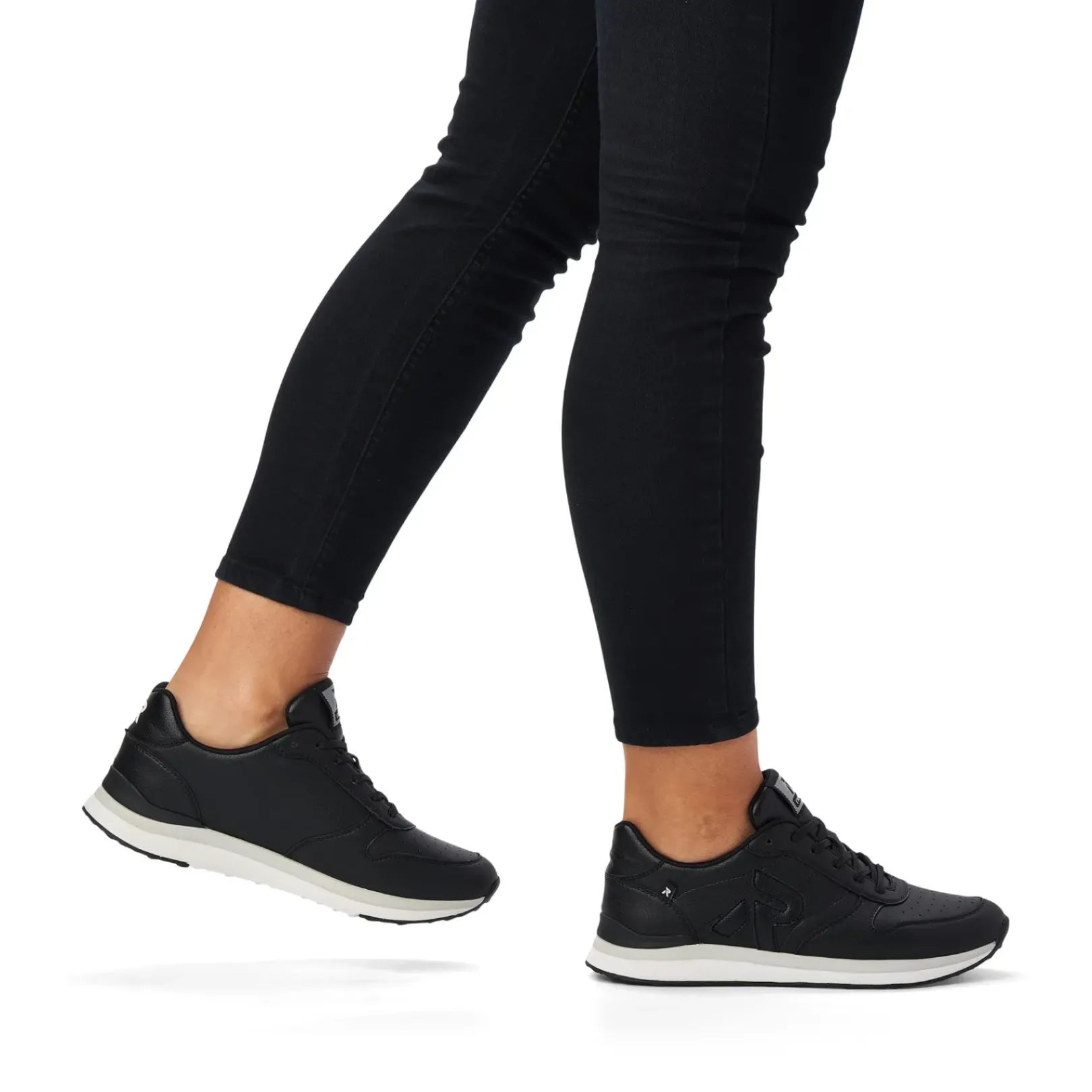 Clearance Rieker Damskie Tenisowki Low Night Black