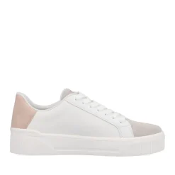Online Rieker Damskie Tenisowki Niskie Vanilla-White Stone-Grey