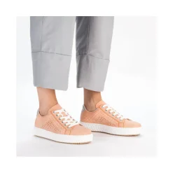 Discount Rieker Damskie Tenisowki Niskie W Pastelowym Kolorze Pomaranczowym