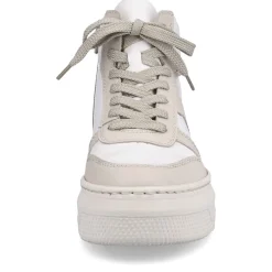 Fashion Rieker Damskie Tenisowki High Swan W Kolorze Bialym Bezowym