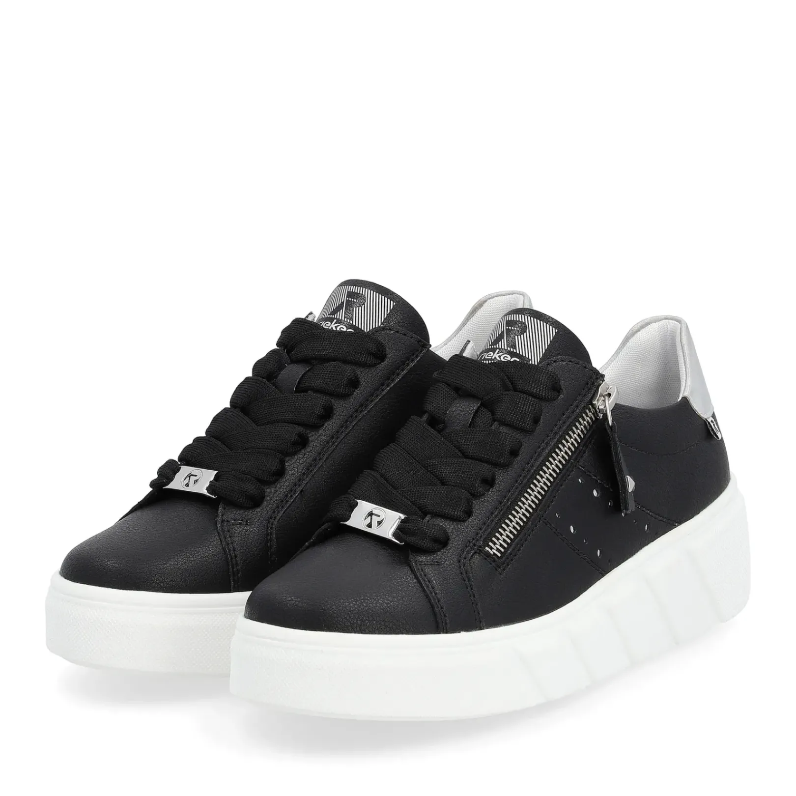 Clearance Rieker Damskie Tenisowki Low Diamond Black