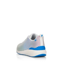 Fashion Rieker Damskie Tenisowki Niskie Crystal-White Rainbow