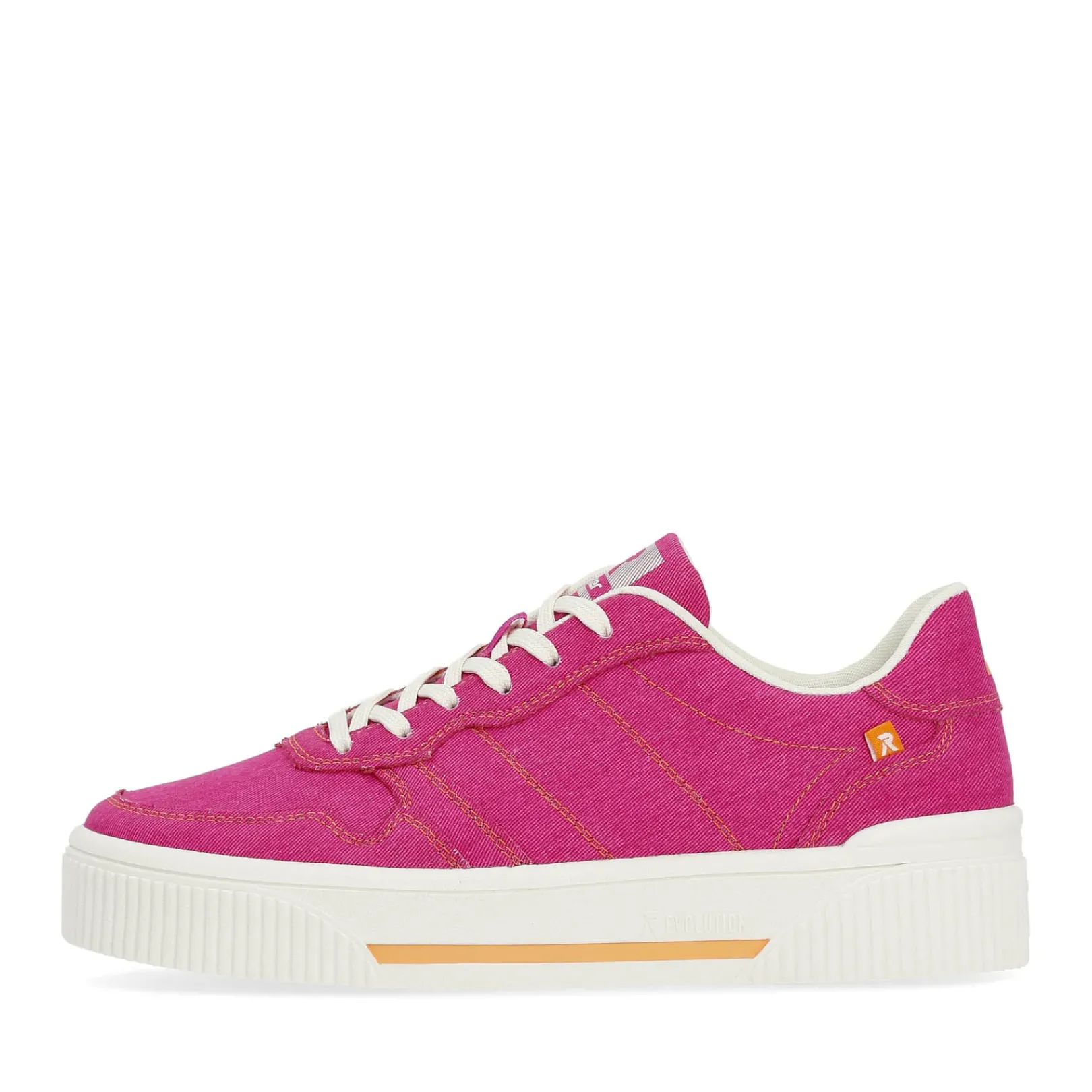 Outlet Rieker Damskie Tenisowki Niskie W Kolorze Magenta
