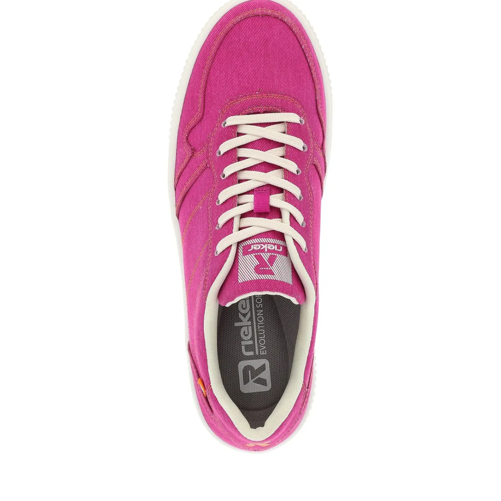Outlet Rieker Damskie Tenisowki Niskie W Kolorze Magenta