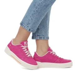 Outlet Rieker Damskie Tenisowki Niskie W Kolorze Magenta