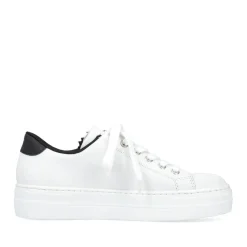 Discount Rieker Damskie Tenisowki Low Lily W Kolorze Bialo-Nocnej Czerni