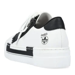 Discount Rieker Damskie Tenisowki Low Lily W Kolorze Bialo-Nocnej Czerni
