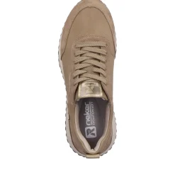 Sale Rieker Damskie Tenisowki Niskie Mocha W Kolorze Kremowo-Bezowym