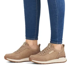 Sale Rieker Damskie Tenisowki Niskie Mocha W Kolorze Kremowo-Bezowym