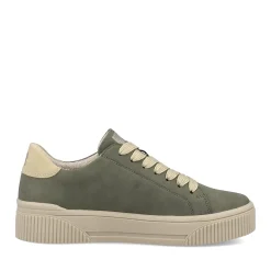 Clearance Rieker Damskie Tenisowki Niskie W Kolorze Khaki, Kremowo-Bezowym