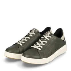 Sale Rieker Damskie Tenisowki Niskie W Kolorze Khaki W Kolorze Szarym