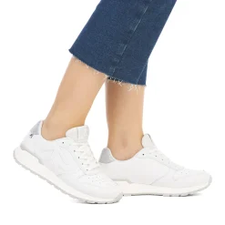 Fashion Rieker Damskie Tenisowki Niskie W Kolorze Snieznobialym