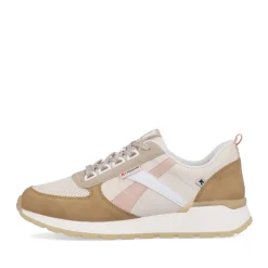 Sale Rieker Damskie Tenisowki Low Clay-Beige Cinnamon White
