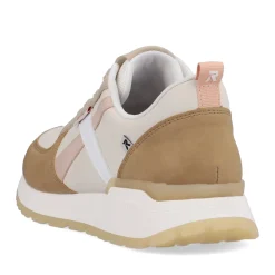 Sale Rieker Damskie Tenisowki Low Clay-Beige Cinnamon White