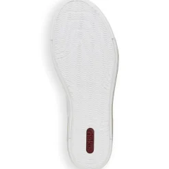 Fashion Rieker Damskie Tenisowki Niskie, Perlowo-Biale