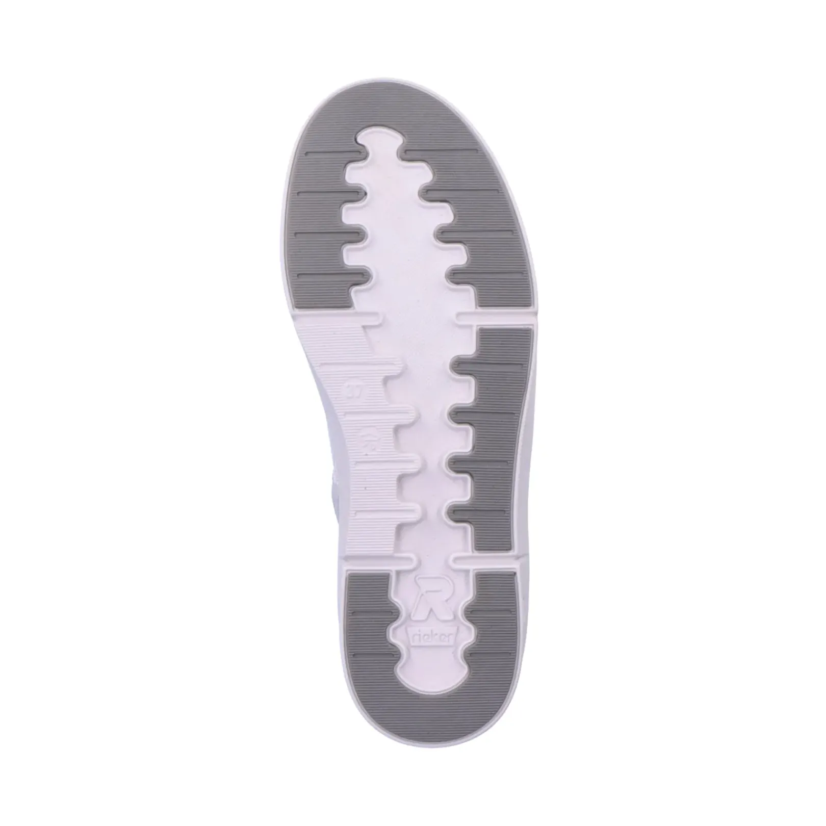 Clearance Rieker Damskie Tenisowki Wysokie Swan-White Arctic-Grey Zebra
