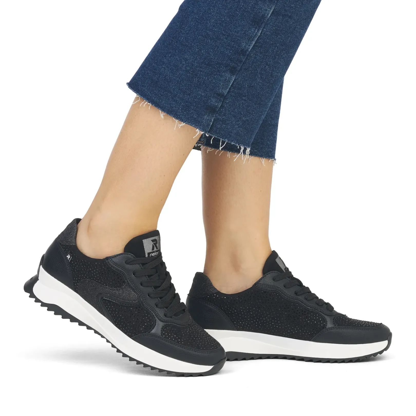 Fashion Rieker Damskie Tenisowki Low Carbon