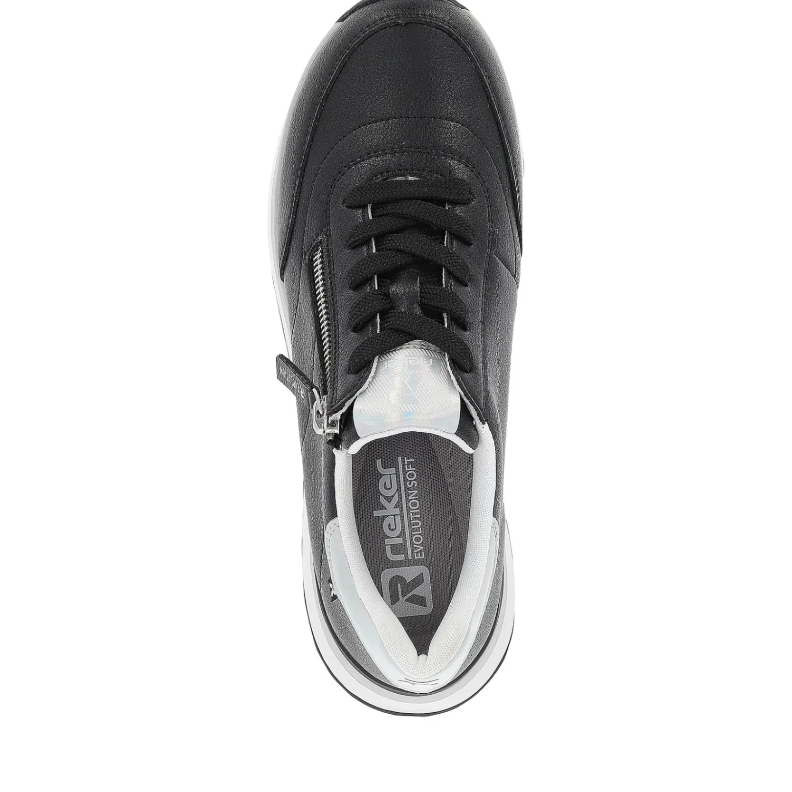 Fashion Rieker Damskie Tenisowki , Niskie, Miejskie, Czarne