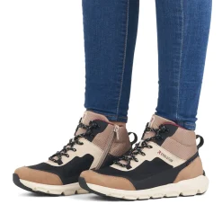 Best Rieker Damskie Tenisowki Wysokie Hazel-Wood Black