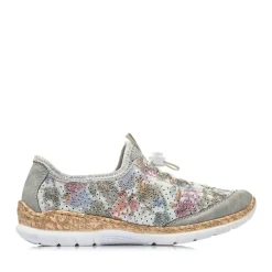 Hot Rieker Kapcie Damskie Bezowo-Multi