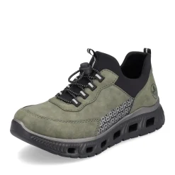 Fashion Rieker Kapcie Damskie Khaki-Czarne