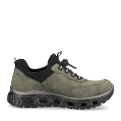 Fashion Rieker Kapcie Damskie Khaki-Czarne