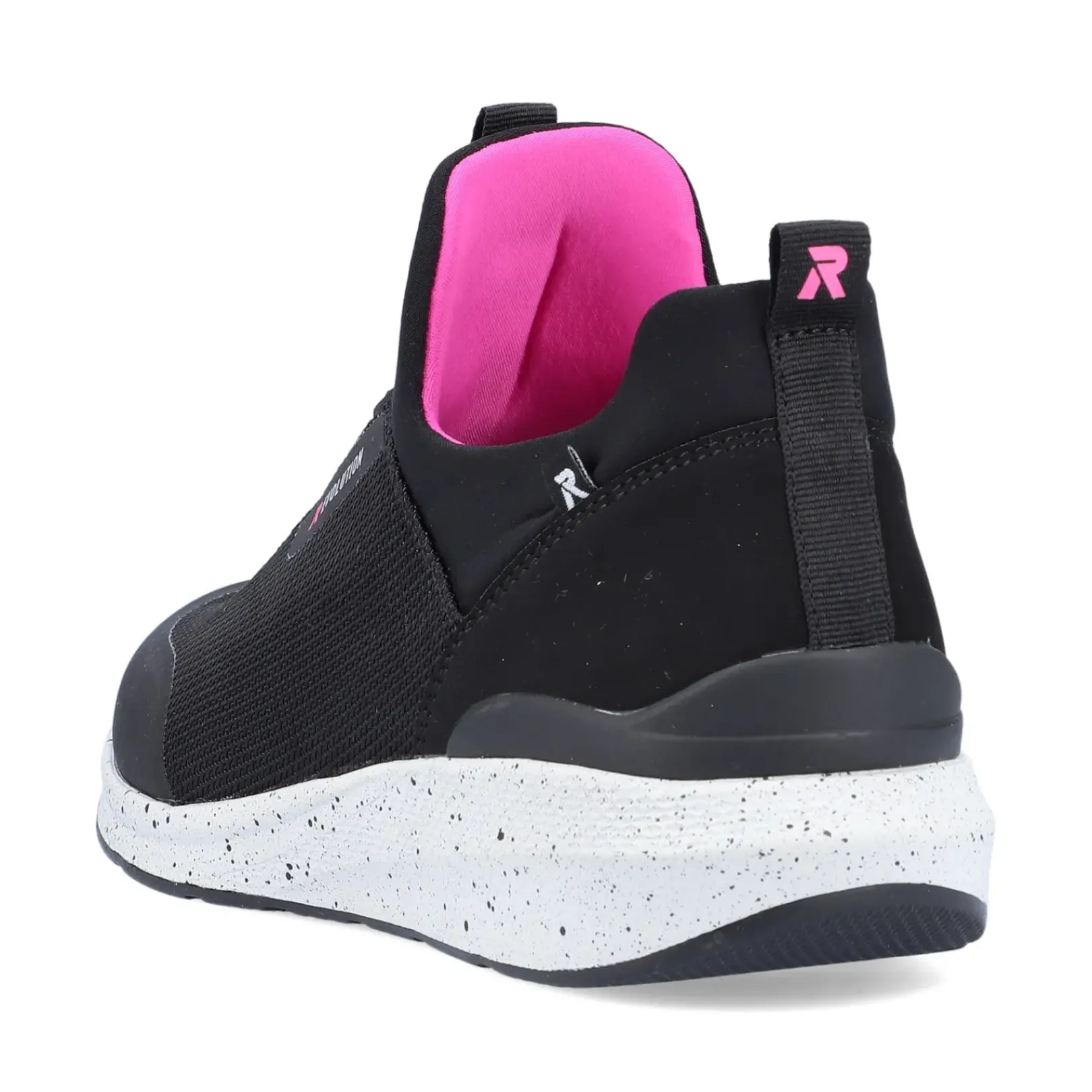Hot Rieker Kapcie Damskie Urban-Black Flamingo-Pink