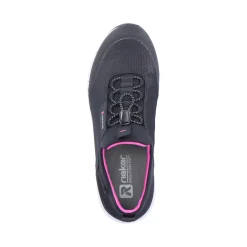Hot Rieker Kapcie Damskie Urban-Black Flamingo-Pink