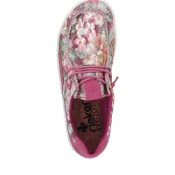 Outlet Rieker Kapcie Damskie W Kolorze Magenta-Multi
