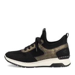 Hot Rieker Kapcie Damskie W Kolorze Glebokiej Czerni Khaki