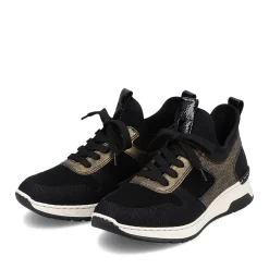 Hot Rieker Kapcie Damskie W Kolorze Glebokiej Czerni Khaki