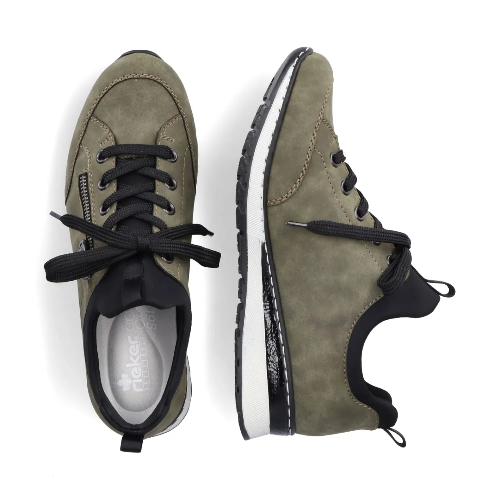 Fashion Rieker Kapcie Damskie W Kolorze Khaki W Kolorze Zielonym