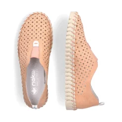 Clearance Rieker Kapcie Damskie W Kolorze Jasnopomaranczowym