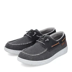 Clearance Rieker Kapcie Meskie , Asfaltowe, Czarne