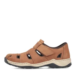 Clearance Rieker Kapcie Meskie , Drewnobrazowe