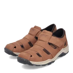 Clearance Rieker Kapcie Meskie , Drewnobrazowe
