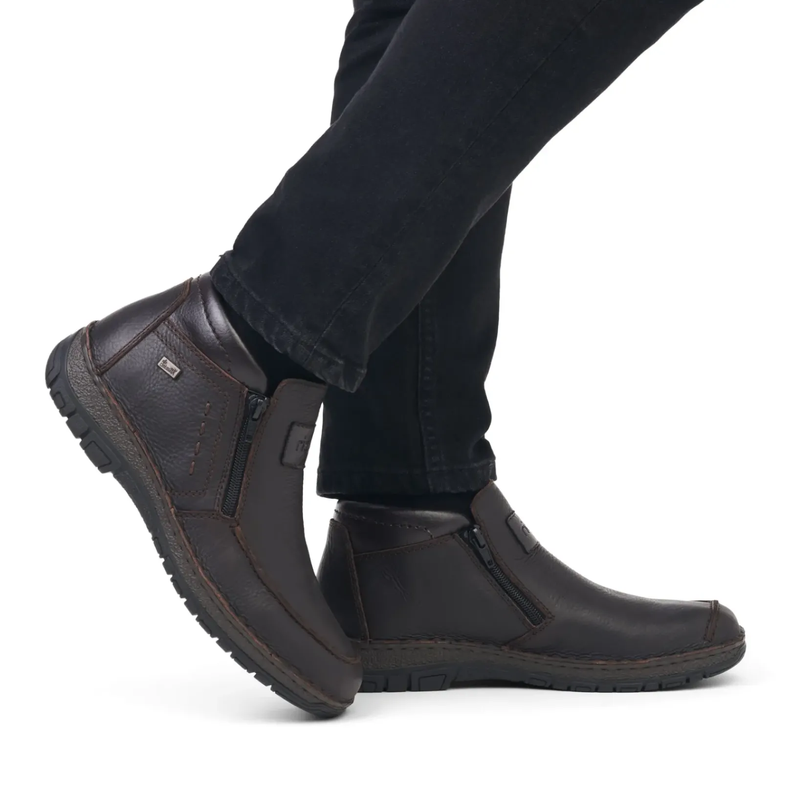 Fashion Rieker Kapcie Meskie W Kolorze Ciemnobrazowym