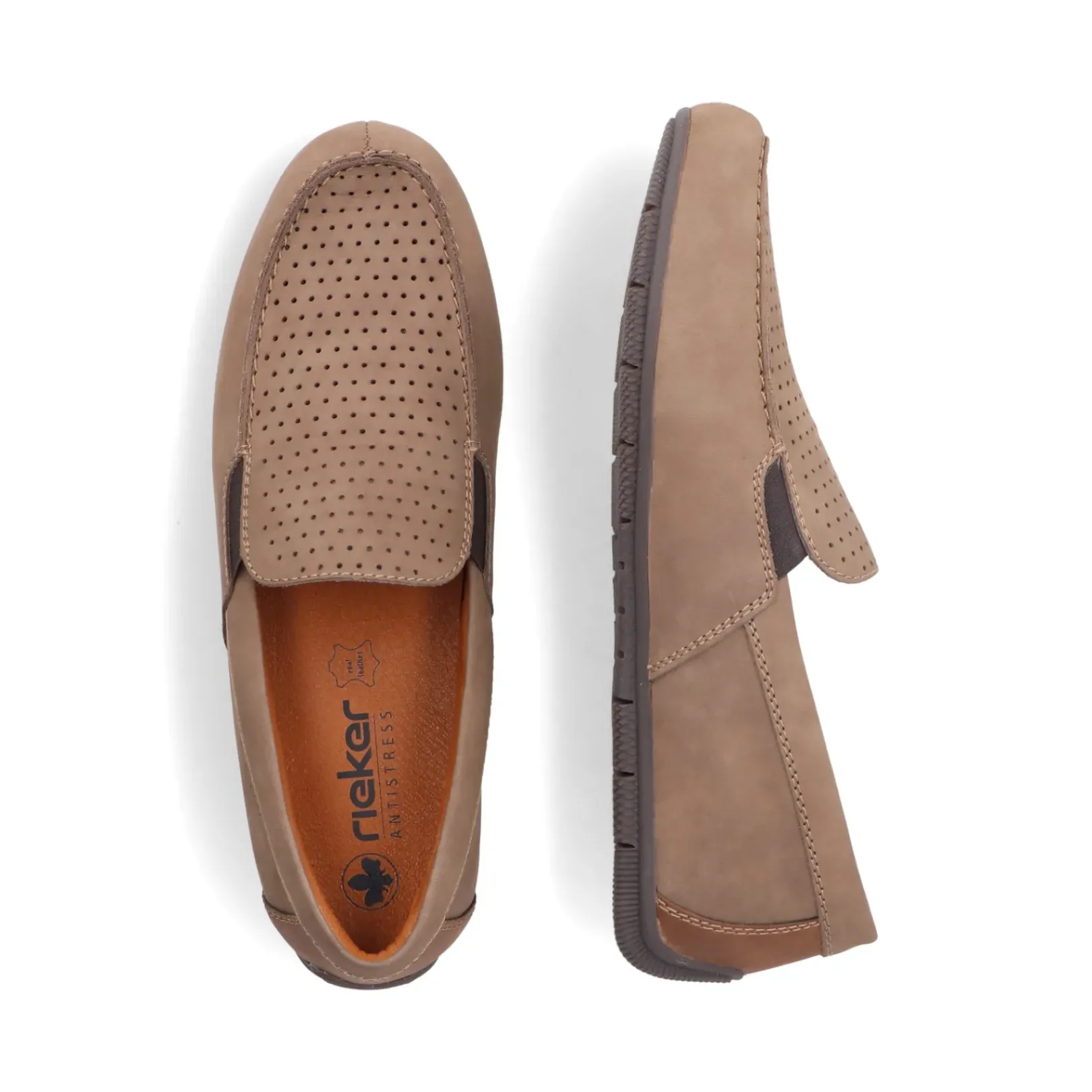 Fashion Rieker Kapcie Meskie W Kolorze Cynamonowo-Brazowym